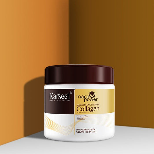 Karseell Collagen Hair Treatment Mask - Deep Repair Conditioning Argan Oil Collagen Hair Mask Essence For Dry & Damaged Hair - 16.90 oz 500ml