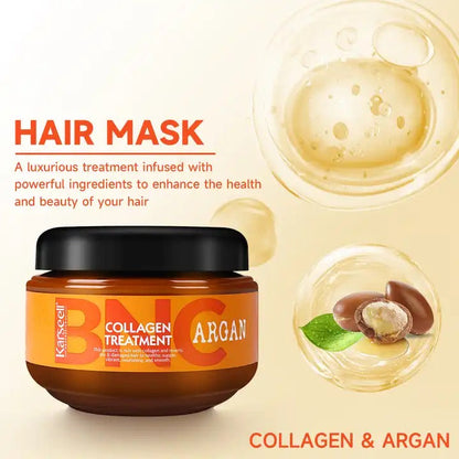 Karseell BNC Collagen Hair Treatment Mask - Deep Repair Conditioning Argan Oil Collagen Hair Mask Essence For Dry & Damaged Hair - 16.90 oz 500ml